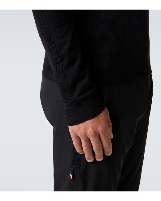 Moncler Skipullover Aus Einem Wollgemisch in Black für Herren