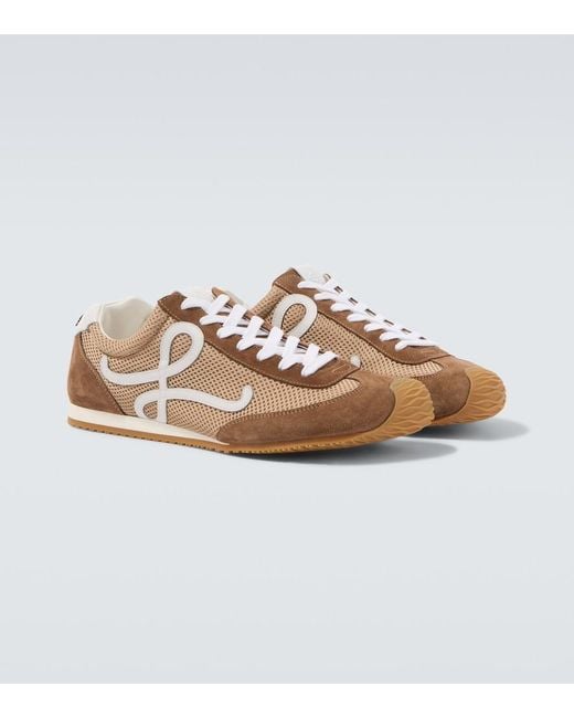 Loewe Natural Ballet Runner 2.0 Suede-Trimmed Sneakers for men