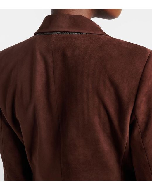 Brunello Cucinelli Brown Monili Suede Blazer