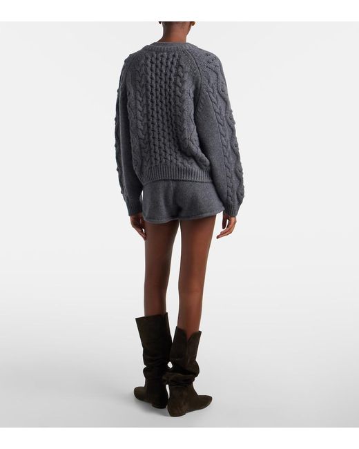 Lisa Yang Gray Annora Cashmere Shorts