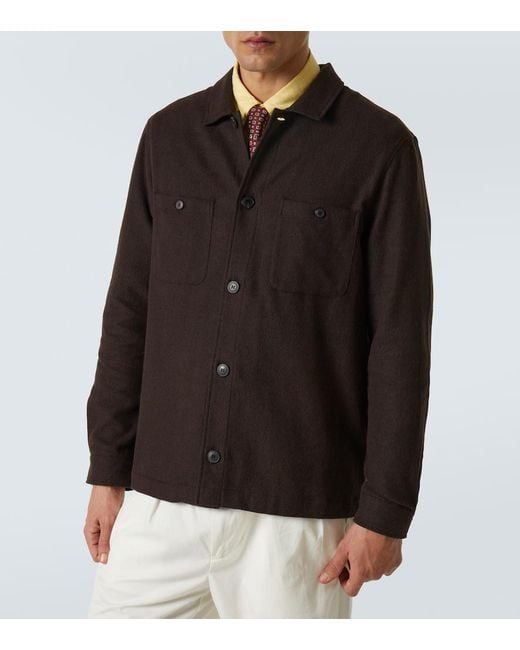 Sunspel Hemdjacke Aus Baumwolle in Black für Herren