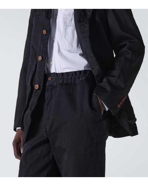 Pantalones tailored cropped con raya diplomatica Comme des Garçons de hombre de color Black