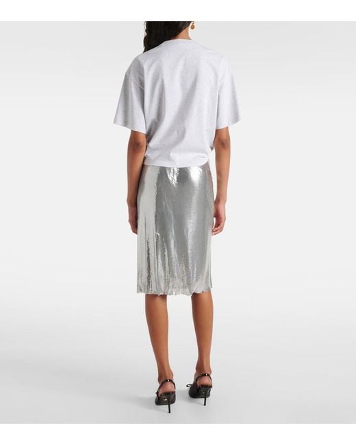 Versace White 1978 Re-Edition Logo Cotton Crop Top
