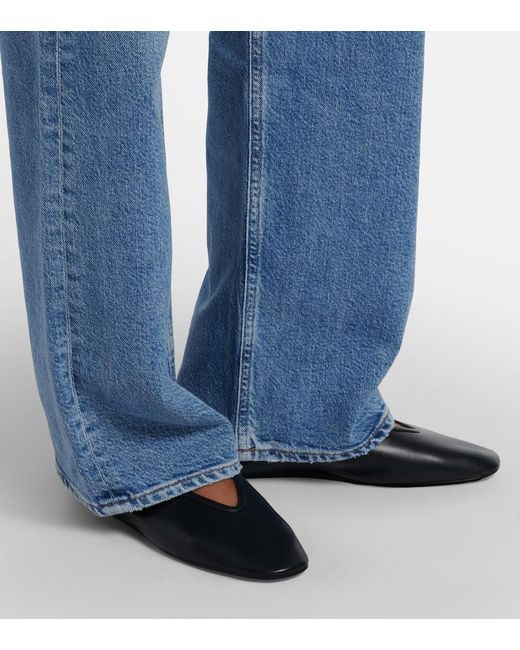 Agolde Blue Ren 32 Wide-Leg Jeans