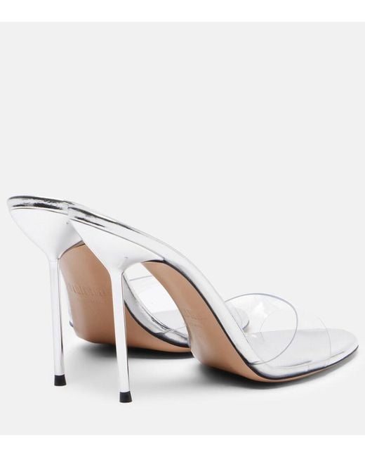 Paris Texas White Lidia 105 Patent Leather Mules
