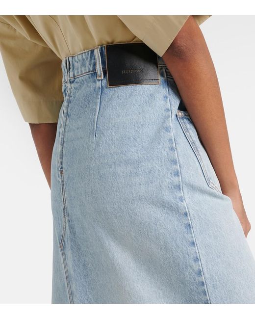 Sportmax Blue Piave Denim Maxi Skirt