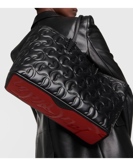 Christian Louboutin Cabata Small Black Leather Tote Bag
