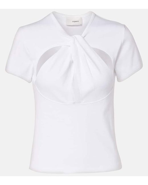 Coperni White T-Shirt Aus Baumwolle