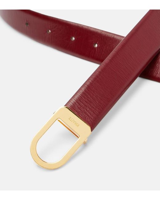 Khaite Brown Saddle Leather Belt