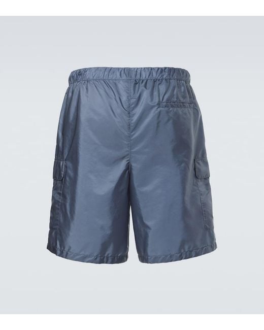Prada Blue Re-Nylon Swim Trunks for men