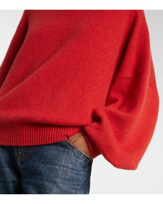 Khaite Red Margaux Cashmere Sweater