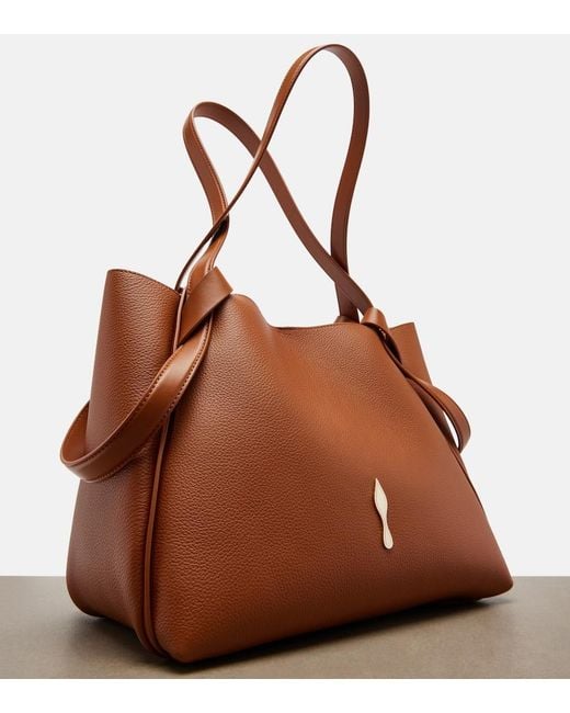 Christian Louboutin Brown Bettina Small Leather Tote Bag