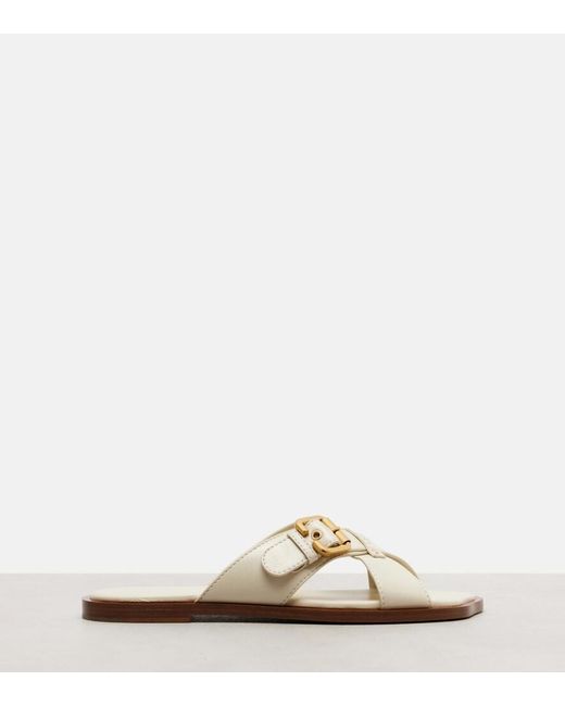 Chloé White Nil Leather Sandals