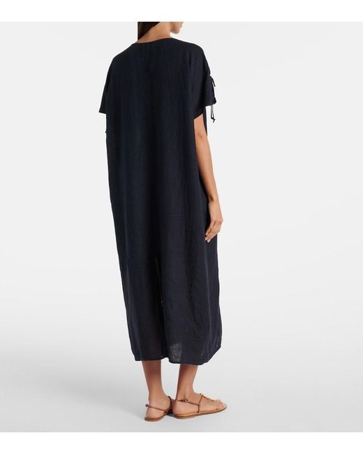 Velvet Black Maeve Linen Midi Dress