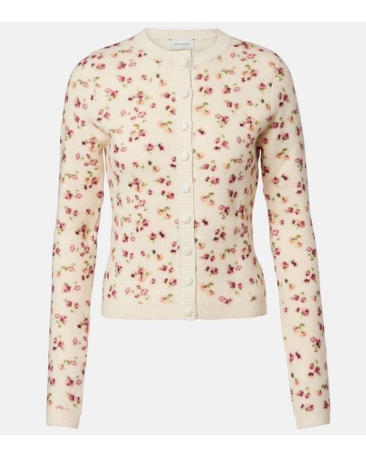 Magda Butrym Natural Wool, Silk, And Cashmere Cardigan