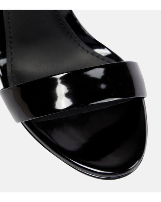Dolce & Gabbana Black Keira Patent Leather Platform Sandals