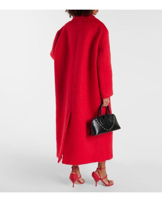 Valentino Red Mohair-blend Coat