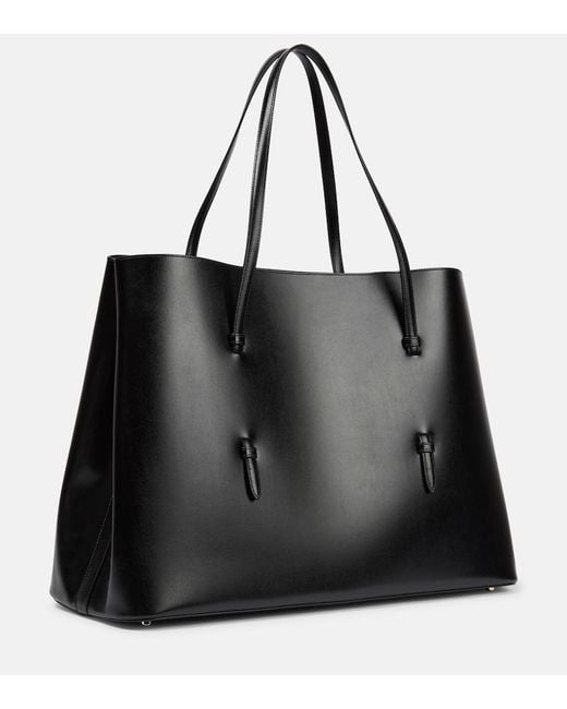 Alaïa Black Mina 50 Large Leather Tote Bag