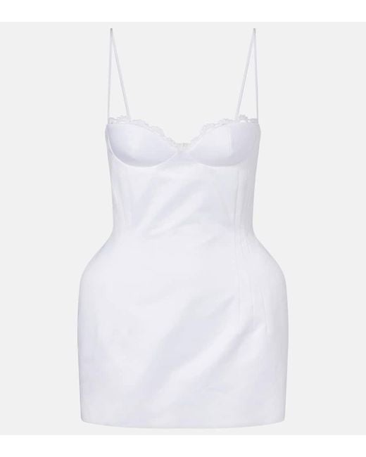 Magda Butrym White Minikleid Aus Baumwolle