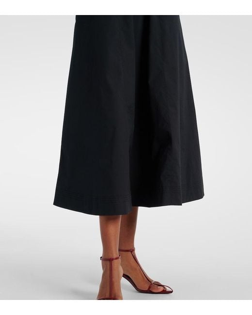 Veronica Beard Blue Delise Striped Cotton-Blend Midi Dress