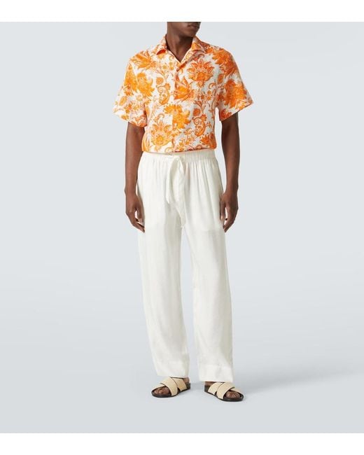 Camicia Bowling di Etro in Orange da Uomo