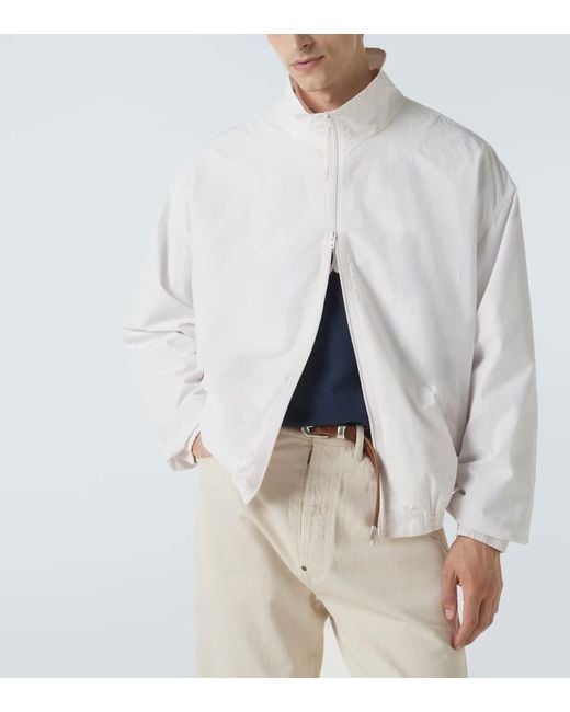 Acne White Technical Cotton-Blend Jacket for men