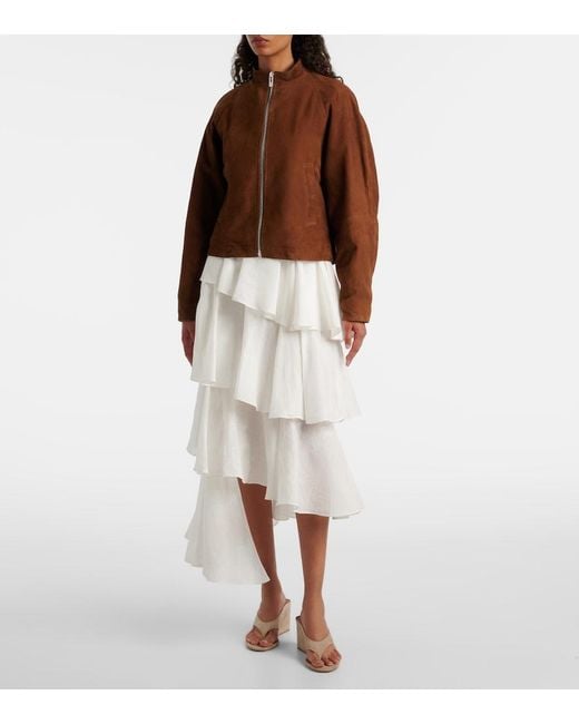 Alaïa Brown Suede Jacket