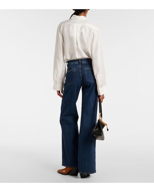 Jeans A Gamba Larga Lotta Rebel di 7 For All Mankind in Blue