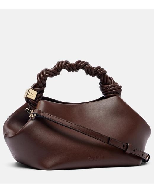 Ganni Brown Bou Small Tote Bag