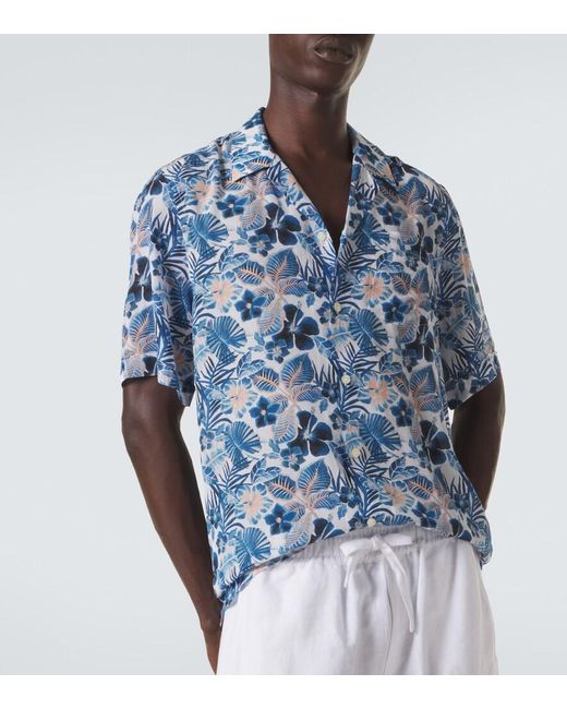 Vilebrequin Blue Floral Shirt for men