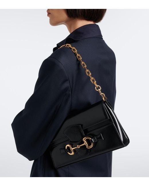 Gucci Black Ristretto Medium Leather Shoulder Bag