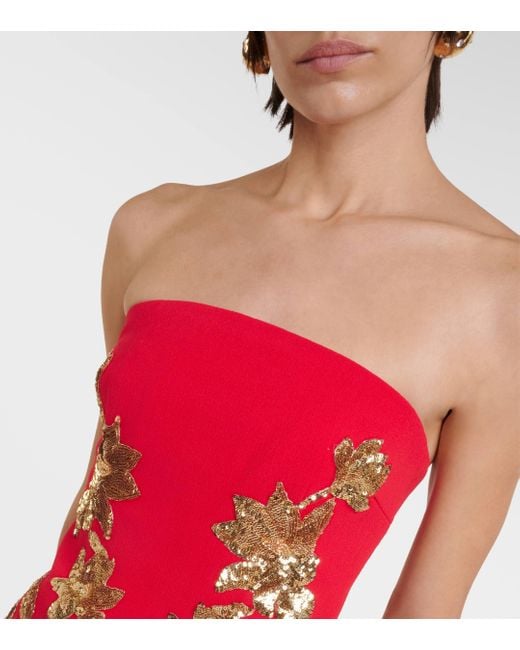 Robe Versailles en crepe a sequins Rebecca Vallance en coloris Red