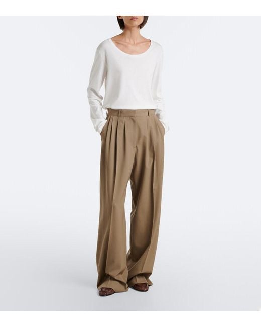 The Row Brown Soft Ruched Leather Loafers