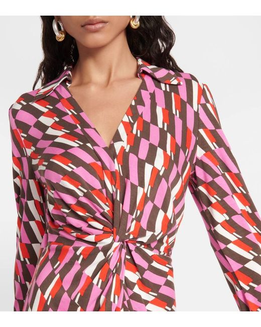 Diane von Furstenberg Red Bedrucktes Minikleid