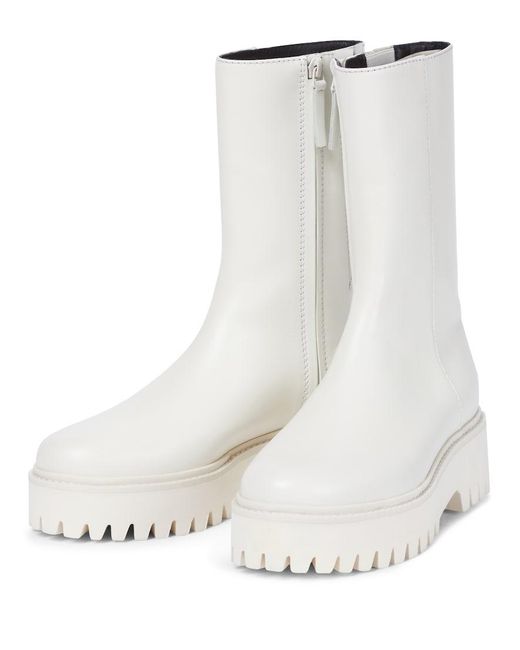 Dorothee Schumacher White Sporty Elegance Leather Boots
