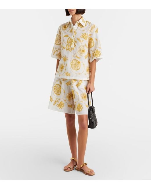 Eres Metallic Izana Embroidered Cotton-Blend Shirt