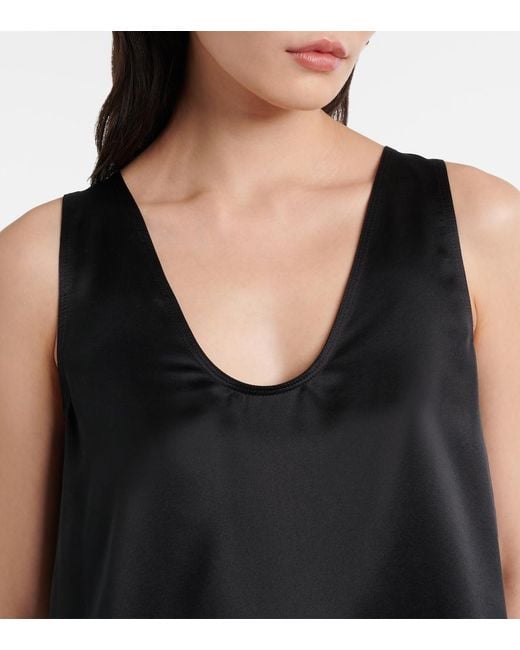 Max Mara Black Filly Silk Tank Top