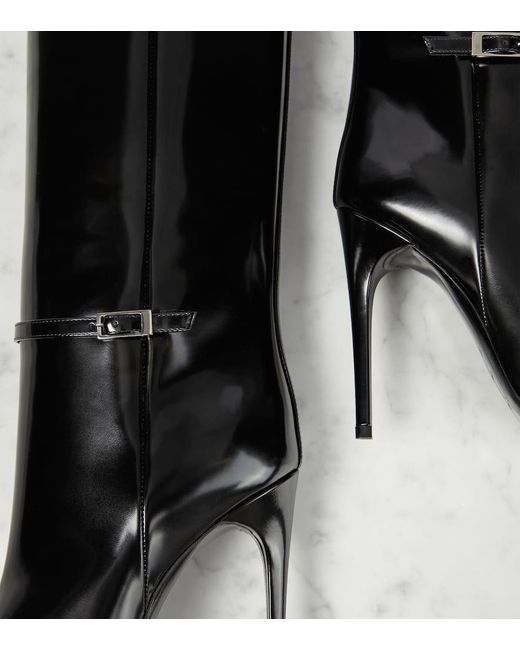 Saint Laurent Black Stiefel aus Leder
