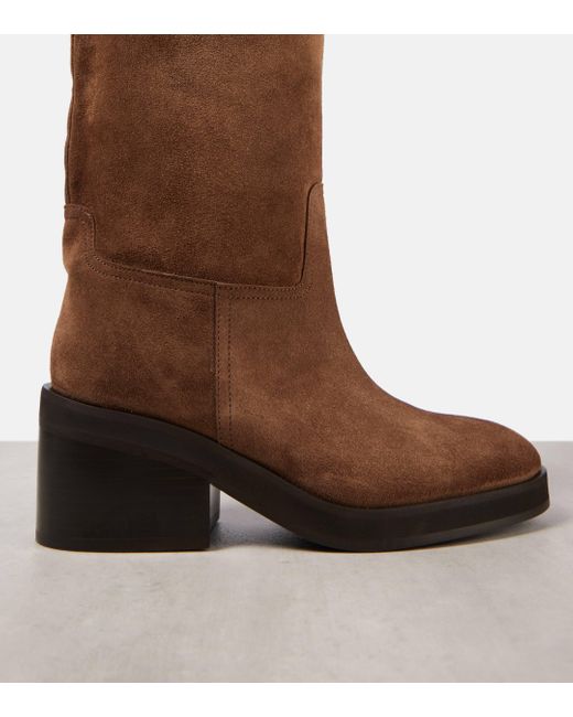 Jimmy Choo Brown Yasmin Suede Knee-High Boots