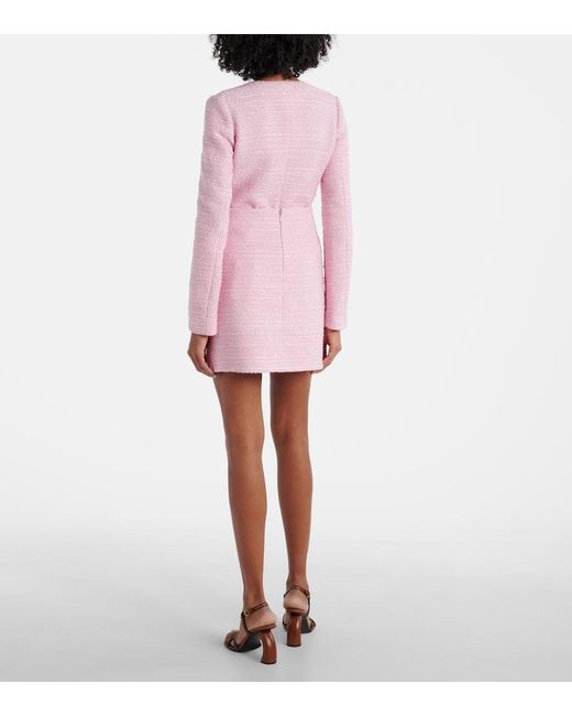 Minifalda De Tweed Giambattista Valli de color Pink