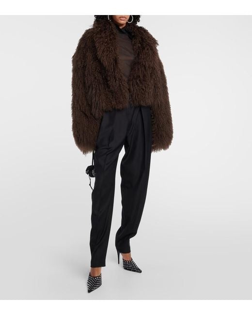Magda Butrym Brown Shearling Jacket