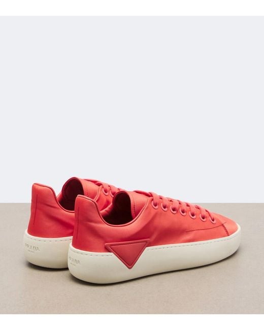 Prada Red Court Re-Nylon Sneakers