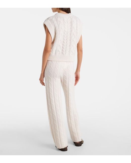 Lisa Yang White Hayley Cashmere Vest