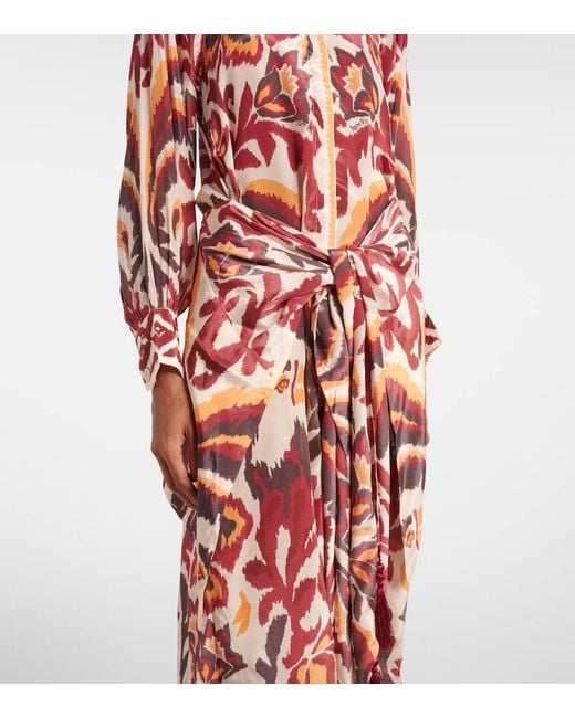 Farm Rio Red Maxikleid Toucans