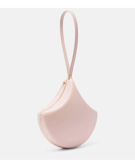 Pochette Gingko En Cuir Et Daim BVLGARI en coloris Pink