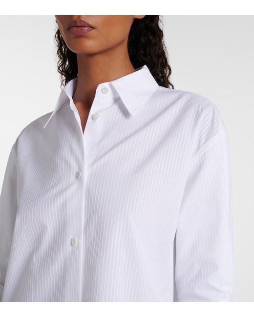 Loewe White Layered Cotton Poplin Shirt
