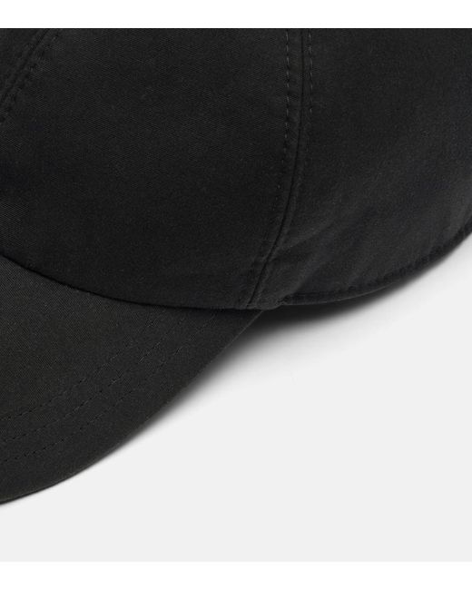The Row Black Caspian Cotton Canvas Baseball Cap