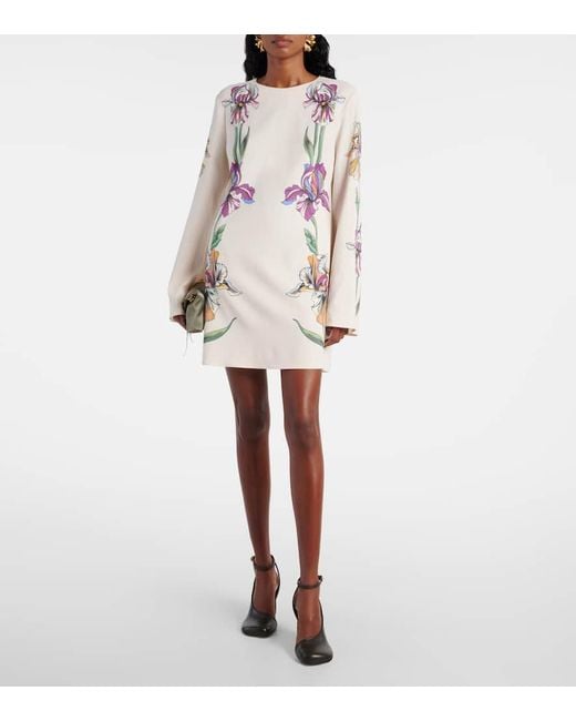 LaDoubleJ Pink Supremes Swing Floral Jersey Minidress