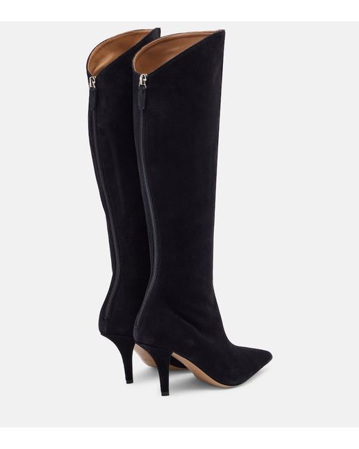 Paris Texas Black Jessica 75 Suede Knee-High Boots