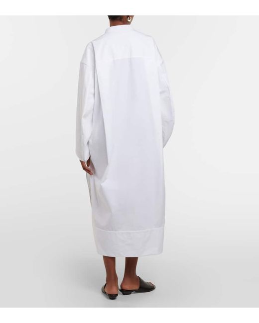 Vestido midi Brom de algodon Khaite de color White